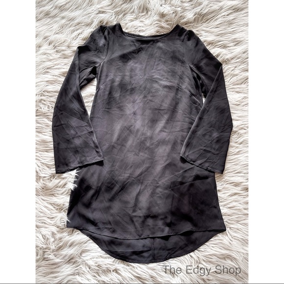 Express Dresses & Skirts - Express | Fringe Open Back Long Sleeved Dress